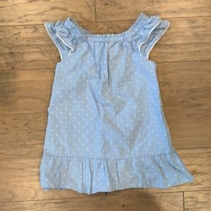 Janie and Jack light blue & white dress 4T